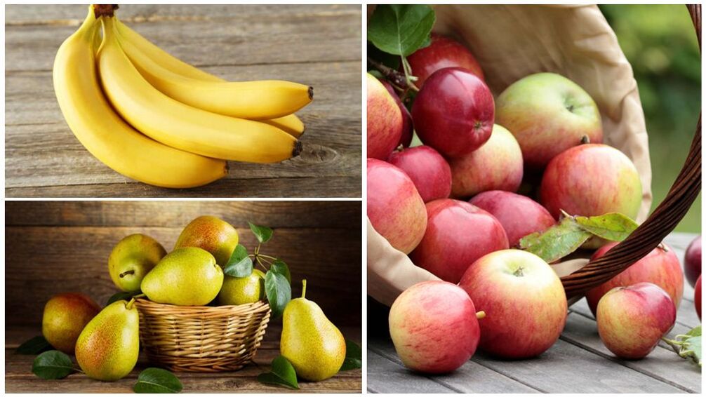 ผลไม้ที่ดีสำหรับโรคเกาต์ - กล้วย ลูกแพร์ และแอปเปิ้ล